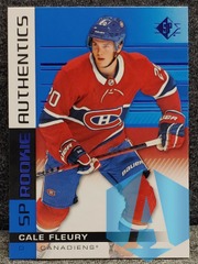 2019-20 UD SP Rookie Authentics Blue RC #108 Cale Fleury - Canadians